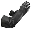 18" Long Rubber Gloves. Black long rubber gloves for wet area.