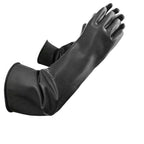 18" Long Rubber Gloves. Black long rubber gloves for wet area.
