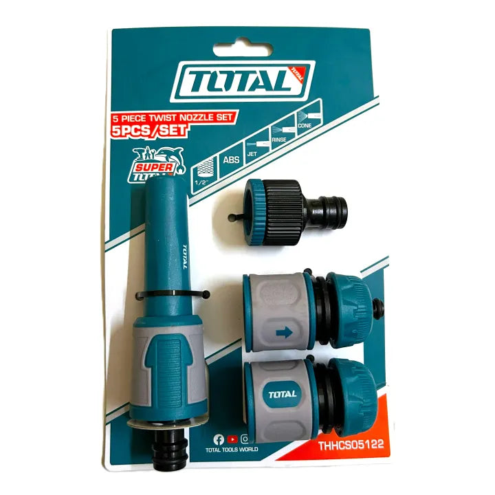 TOTAL 5 pcs Hose Connector Set THHCS05122