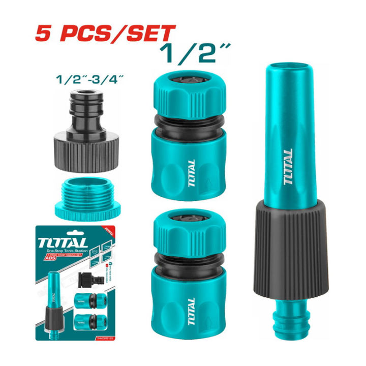 TOTAL 5 pcs Hose Connector Set THHCS05122