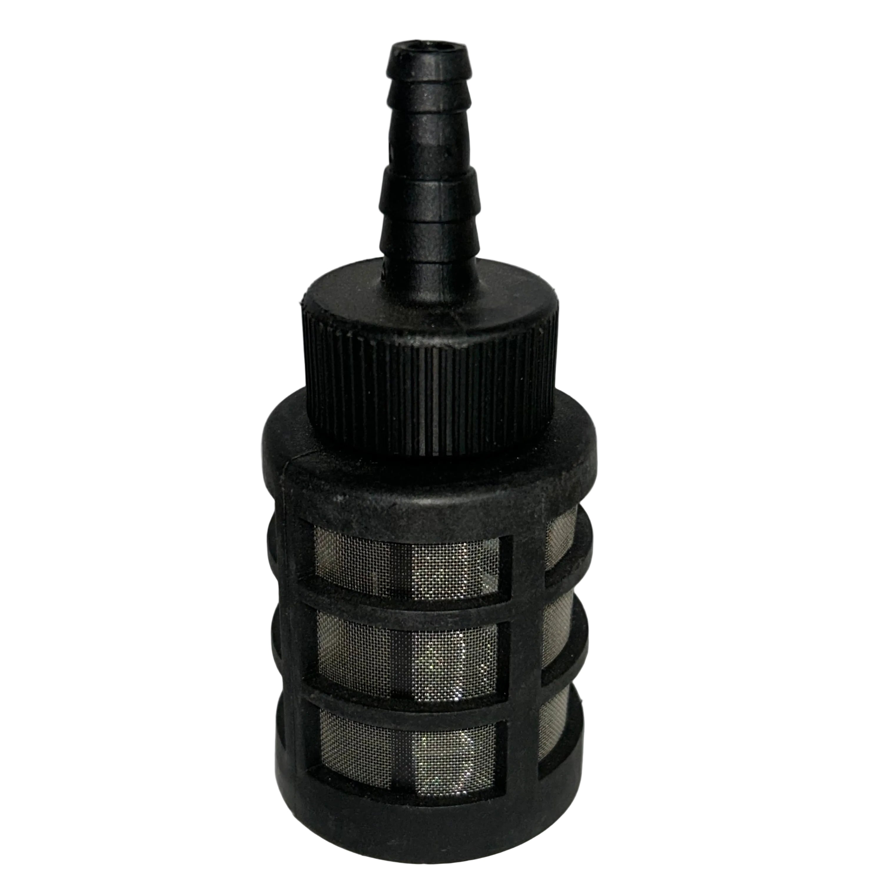 Heavy duty pressure washer bucket filter - with reverse flow protection.