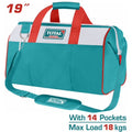 TOTAL 19" Tools Bag with 6 Pockets Outside and 8 Pockets Inside THT261925 | Hardware Tools bag best quality