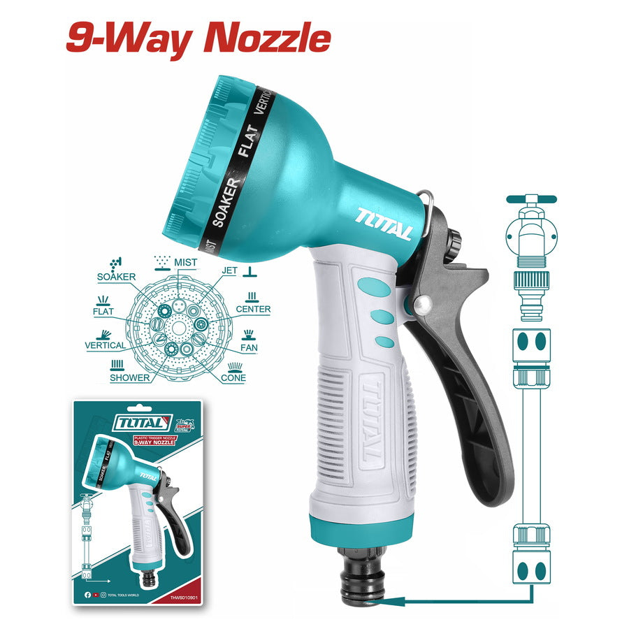 TOTAL 9-spray Plastic Trigger Nozzle THWS010901