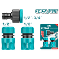 TOTAL 3 Pcs Hose Quick Connectors Set THWS030301