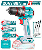 TIDLI20668 TOTAL Compact Brushless Cordless Impact Drill