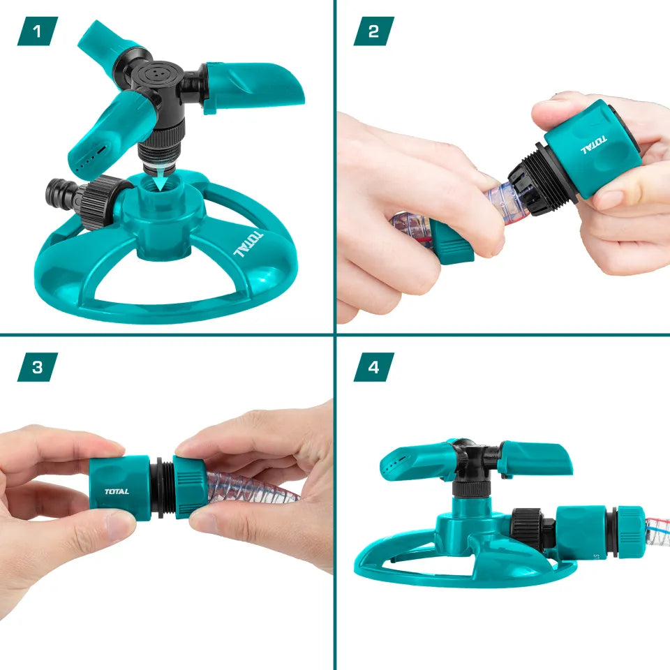 TOTAL Plastic 3 Arm Rotatory Sprinkler THPS23602