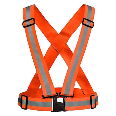 High Visibility Vest Gear Stripes Jacket Safety Security Protection Reflective High Adjustable Safety Orange & Yellow