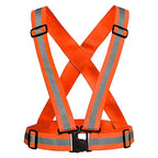 High Visibility Vest Gear Stripes Jacket Safety Security Protection Reflective High Adjustable Safety Orange & Yellow